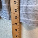 Rachel Parcell  Grey Striped Thermal PJ Shirt Women’s L Pajamas Waffle Knit Fall Photo 7