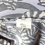 Animal Zebra Print Cotton Blend Paperbag Elastic Waist Shorts in Purple Size undefined Photo 1