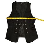 Phoebeby Black Tailored Vest Sleeveless Button Front Size M Excellent Condition Size M Photo 3