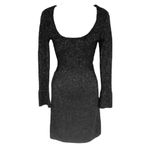 White House | Black Market WHBM Black Shimmer Sexy Fitted Sweater Dress XS Excellent Condition Photo 1