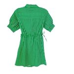 Walter Baker Cut Out Midriff Cotton Meera Dress Green Kelly Stripe size S NWT Photo 5