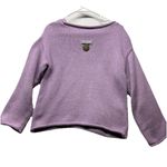 SHANNON PASSERO Knit Sweater Womens Small Purple Denim Pocket Pullover Boho Photo 5