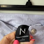 Naked Wardrobe  Faux‎ Leather Croc Straight Leg Pants Lavender Purple XL Photo 3