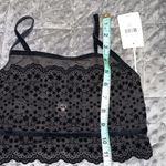 Jasmine & Ginger  medium black bralette velvet floral sheer adjustable new NWT Photo 7