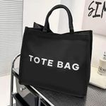 Boutique Black Tote Bag Minimalist Design Everyday Use Photo 1