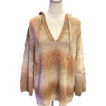 Torrid Space Dye Hoodie Pullover Sweater Womens Size Large Knit Beige Pink Cream Photo 2