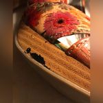 Kelly & Katie  Sandals Heels Shoes Women8.5 Orange Pink Floral Daisy Slin… Photo 4