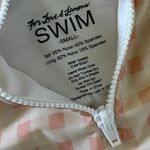 For Love & Lemons Bonnie Zip One Piece Checkered Bathing Suit Swimwear Sz. S Photo 4