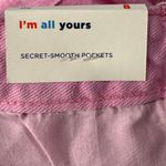 Old Navy SZ 8 O.G. Straight Jean Shorts High-Rise Zip-Fly Frayed Hem Pocket Pink Photo 5