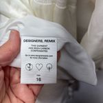 Designer Remix Dress Mini Ruffle White Boho Cotton Cottagecore Fit Flare Small Size M Photo 3