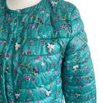 OODJI Floral Green Lightweight Puffer Jacket Coat Size 44/ US Small Photo 1