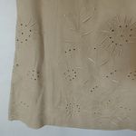 Banana Republic  Tan Linen Embroidered Skirt Photo 2