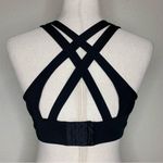 Yvette Power Cross Back Padded Running Sports Bra Black Size M Photo 9