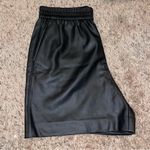 Halogen  Black Faux Leather Shorts Size M Women’s Photo 2