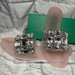 Lauren Lorraine  Blush Sandals with Crystal Embellishments Photo 0