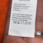 J.Crew Cashmere Cable-Knit Henley Short Sleeve Sweater Heather Pumpkin XL Photo 10