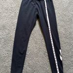 Nike  Black Leggings Mid Rise Womens Size L Organic Cotton Stretch Athletic Photo 2