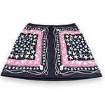 Talbots Woman's Skirt Sz 16W Seashell Print Cotton Pique Navy Pink Rope NEW Photo 1