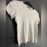 Brandy Melville  Gray Crewneck Baby Tee Women’s T-Shirt One Size GUC Photo 1