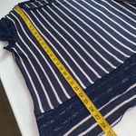 Suzanne Betro Weekend tunic blouse short lace sleeves stripes Size XLarge NWT Photo 2