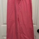 Sundays  Women's Pink 100% Cotton Belted Tie Waist Wide Leg Stella Pants Size XS Photo 0