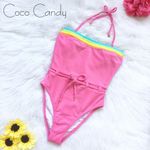 Juicy Couture 🆕 Pink Terry One Piece Swimsuit Photo 4