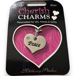 Cherish Charms Peace Heart Bracelet Charm Silvertone Silver Tone NEW Photo 0