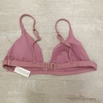 Vitamin A 💕💕 Rose Rib Moss Bikini Top ~ Ribbed Textured Dusty Rose 12 D XL NWOT Photo 13