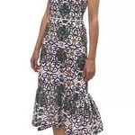 Sam Edelman Womens Dress Green Strap Tile Maxi Tank Floral A Line Boho Size 12 Photo 0