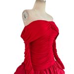 AKNVAS for FWRD Greta Stretch Puff Jersey Dress in Red 4 New Womens Mini Photo 4