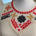 Taylor & Sage 🎉SALE🎉 Ivory Tank with Colorful Embroidery Photo 1