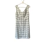 Tory Burch  Brooklynn Lace Dress V-Neck size 6 White Sea Moss Green Lining Photo 1