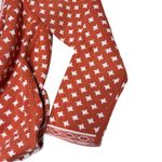 Orvis  Star Knit Burnt Orange Zip Front Cardigan size Medium Photo 10