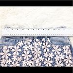Roxy Light Pink Lace Front Acid Wash High Waisted High Rise Jean Shorts Size 1 Photo 2