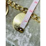 KH Studio Gold Tone Resin Green Enamel Statement Necklace Peacock Photo 7