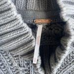Free People  Gray Chunky Sweetheart Sweater XS Boho Cropped Baggy‎ Oversized Photo 2
