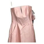 Alfred Sung NWT Strapless Notch Satin Twill Maxi Dress Pockets 2 Toasted Sugar Photo 4