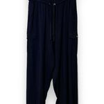 Derek Heart  size large black pants romper sleeveless tie waist line has pockets Photo 9