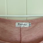 EUC Poetsky‎ women’s light pink short sleeve shirt loose relaxed casual large Photo 2