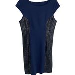 Phoebe Couture  leather sequin sheath bodycon dress [size 6] Photo 8