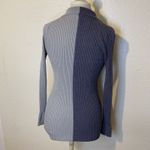 STAUD  Milton Fama Gray Colorblock Ribbed Long Sleeve Shirt S Photo 3