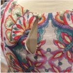 Desigual  Pink and Cream Sheath Dress Sleeveless Crew Neck Mini Photo 7