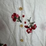Kindred  White Floral Embroidered Semi Sheer Button Down P33 Photo 1