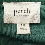 Perch by Blu Pepper Green Waffle Knit Long Sleeve Top Women’s Plus 1X Photo 6