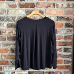 Athleta  Black Modal Long Sleeve Shirt Top Photo 4
