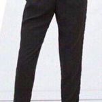 ZARA High Rise Drawstring Tapered Trousers Pants Pockets Tie Waist S Black #3096 Photo 0