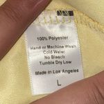 Lucy in the Sky NWOT Wrap Ruffle Dress in Yellow Pebble Cream - Large Photo 3