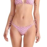 NWT Peixoto Womens Tonie Printed Side Tie Cheeky Bikini Swim Bottom Pink Size L Size L Photo 0