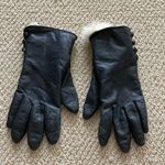 Vintage Lord & Taylor Genuine Leather Gloves Size 7.5 Fur Lining Soft Women EUC Black Photo 1