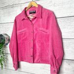 NWT Jolie & Joy Pink Corduroy Shacket Button Front Shirt Jacket Top Size Large Photo 3